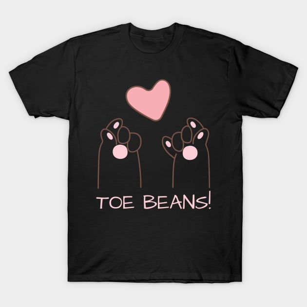 Toe Beans Cat T-Shirt by SamCreations